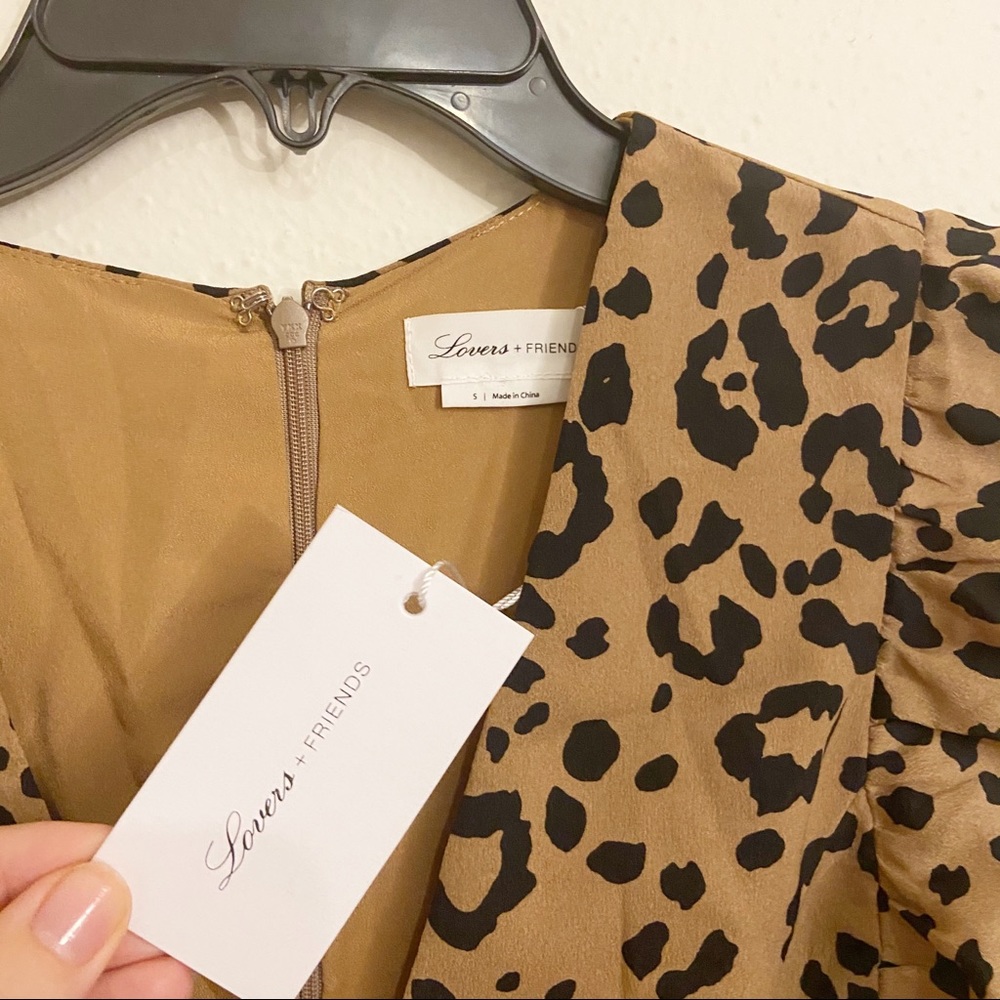 SOLD Lovers+Friends Leopard Ruffle Romper FLAW - Picture 10 of 12